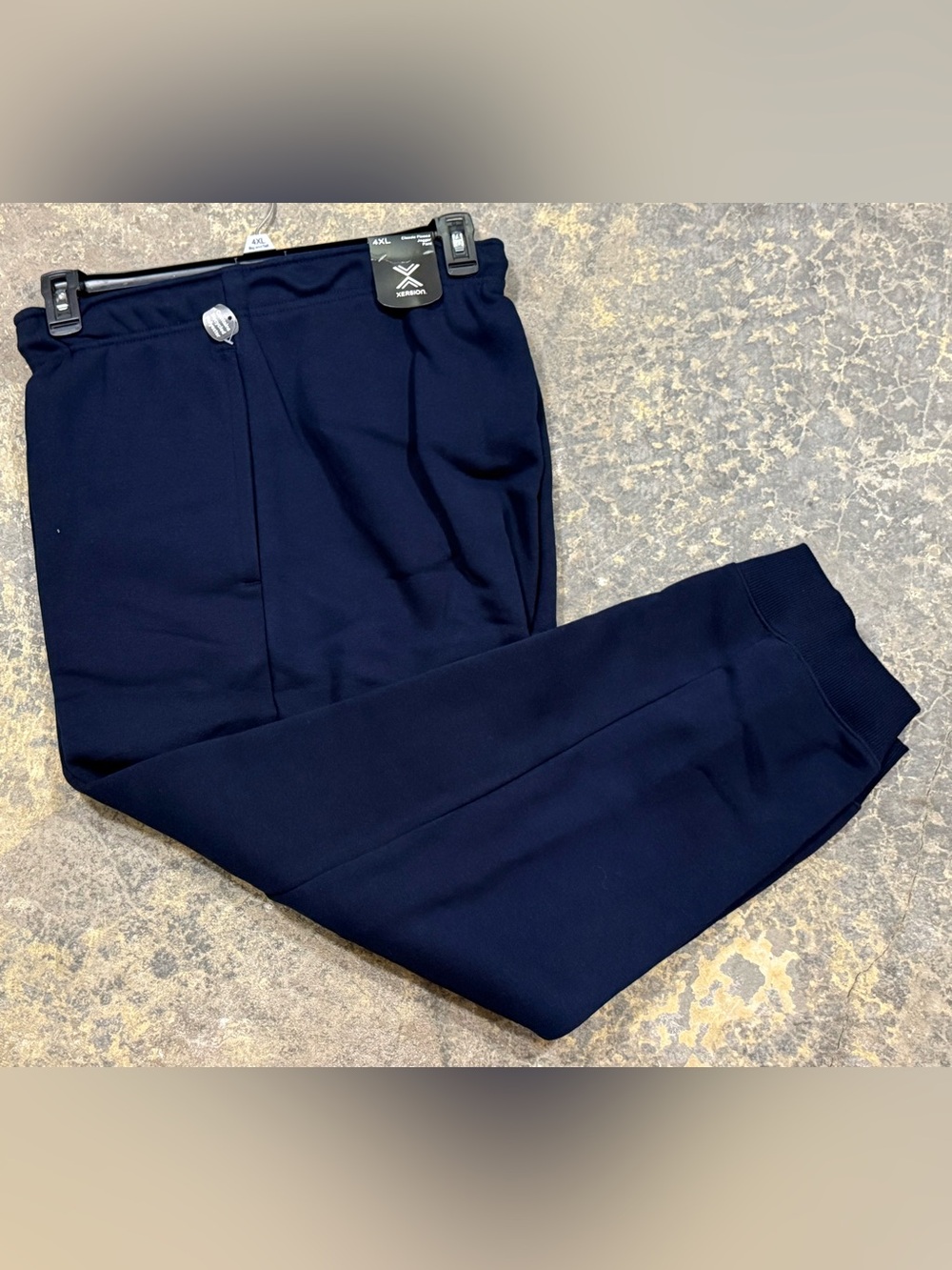 Men's Big & Tall 4XL Classic Fleece Jogger Pant Signature Navy Athletic Pant